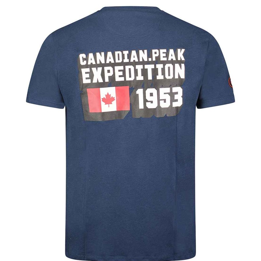 Man Canadian Peak T-Shirt | Jistereak Navy Rm Men 249