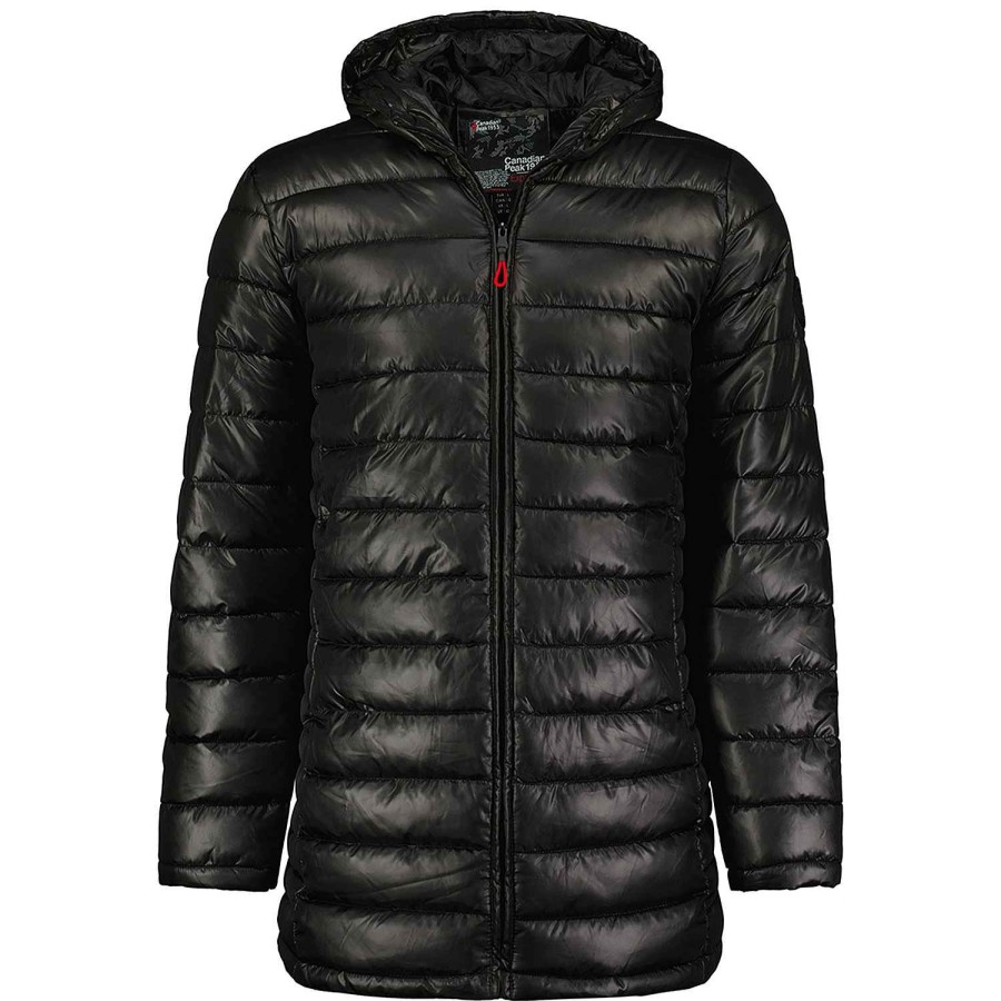 Man Canadian Peak Jacket | Calendreak Hood Long Black Rm Cp Men 096