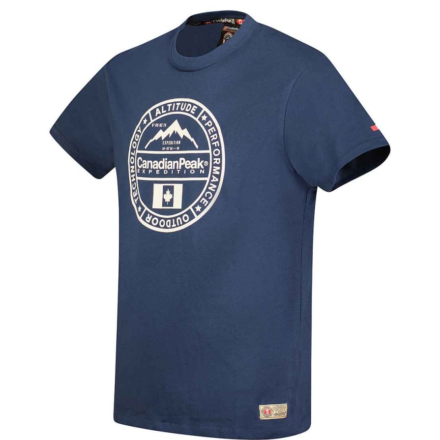 Man Canadian Peak T-Shirt | Jacobeak Navy Rm Men 249