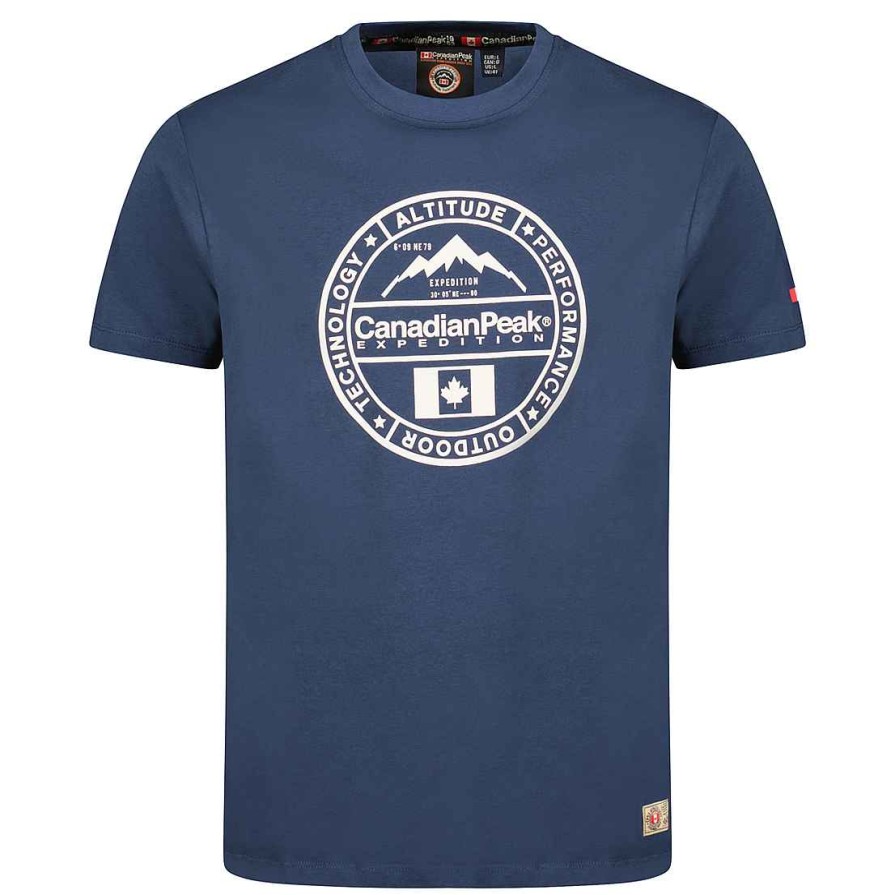 Man Canadian Peak T-Shirt | Jacobeak Navy Rm Men 249