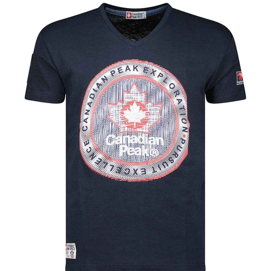 Man Canadian Peak T-Shirt | Jimothe Ss Bs Cp Navy Men 100