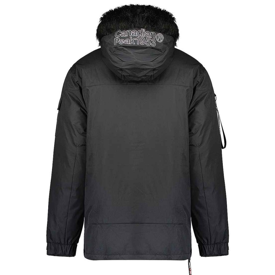 Man Canadian Peak Parka | Bruneak Rm Black Men 054