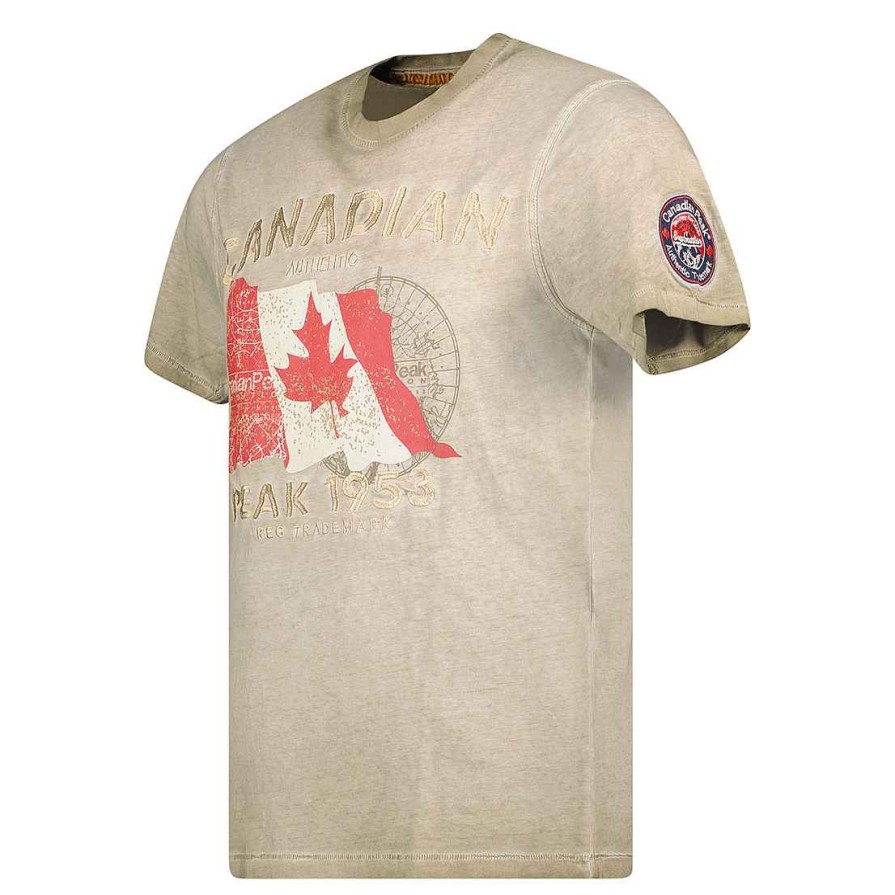 Man Canadian Peak T-Shirt | Japoreak Khaki Rm Men 249