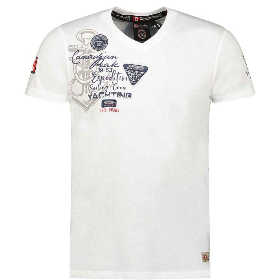 Man Canadian Peak T-Shirt | Jademoreak White Rm Men 235