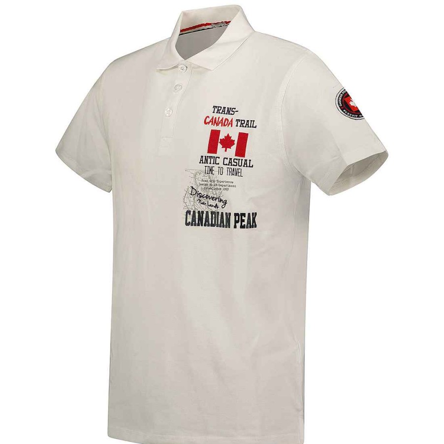 Man Canadian Peak Polo | Kantrail White Rm Cp Men 254