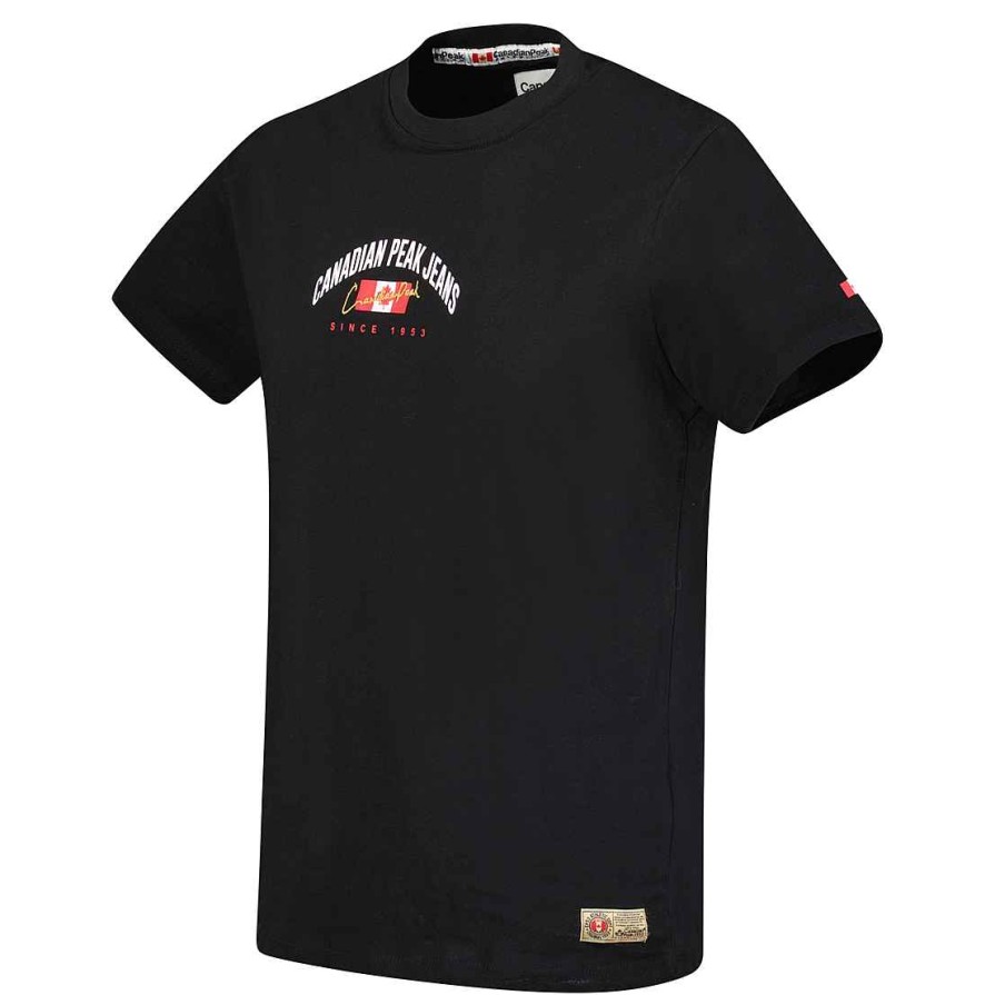 Man Canadian Peak T-Shirt | Jhageneak Black Rm Men 249