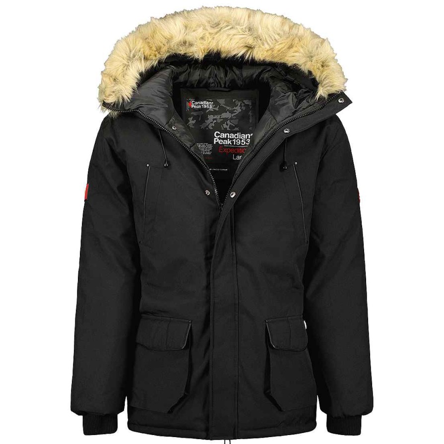 Man Canadian Peak Parka | Claudeak Black Rm Bs2 Men 068