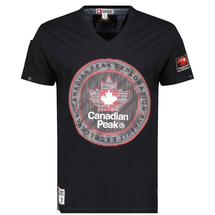 Man Canadian Peak T-Shirt | Jimothe Black Rm Cp Men 254