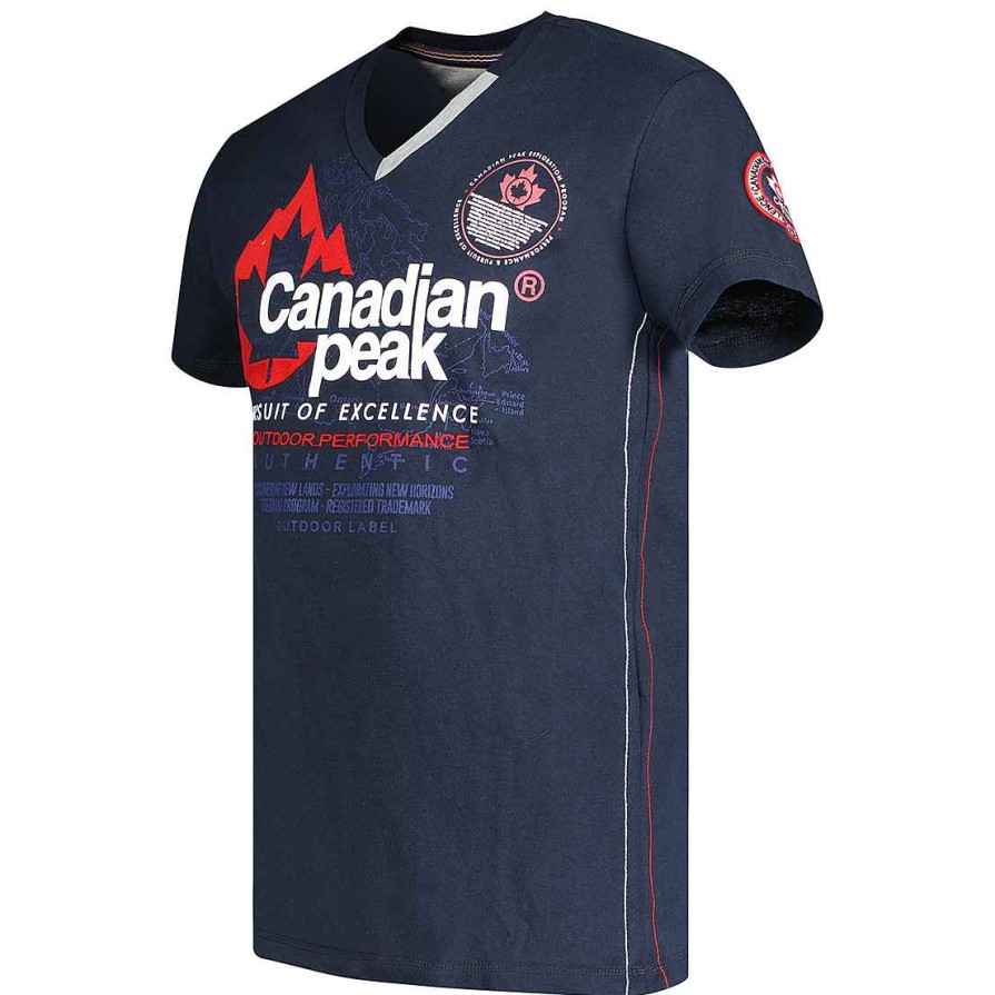 Man Canadian Peak T-Shirt | Jommando Ss Bs Cp Navy Men 100