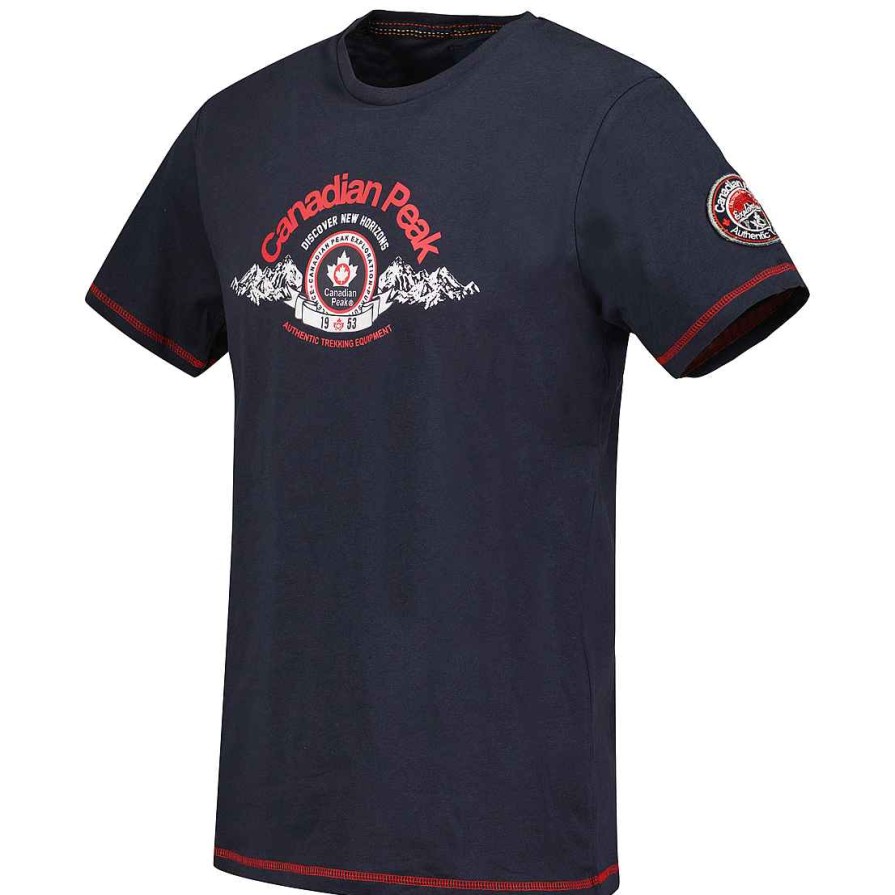 Man Canadian Peak T-Shirt | Janado Navy Rm Cp Men 254