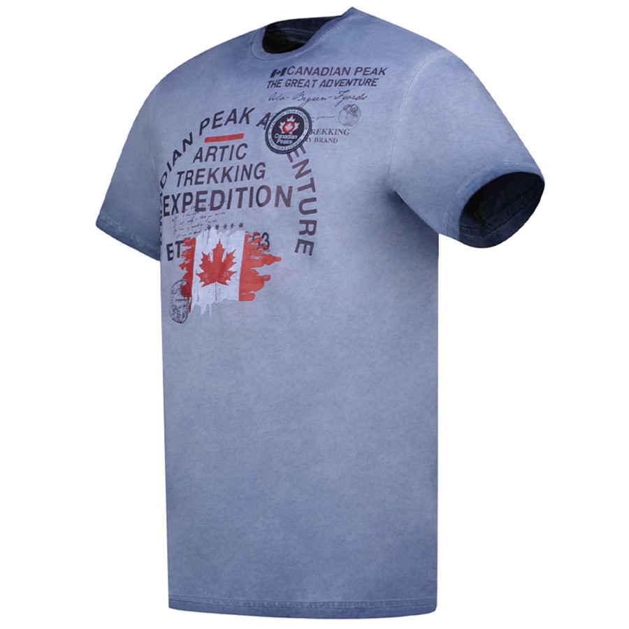 Man Canadian Peak T-Shirt | Jergeneak Navy Men 235