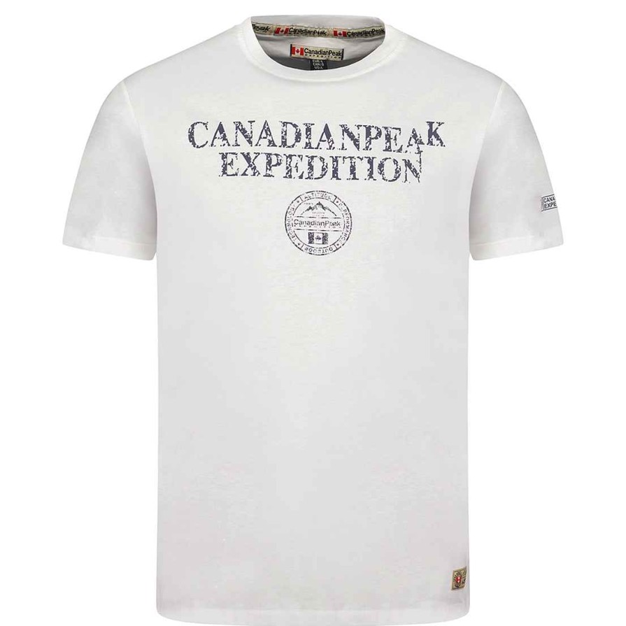 Man Canadian Peak T-Shirt | Jvickeak White Rm Men 249