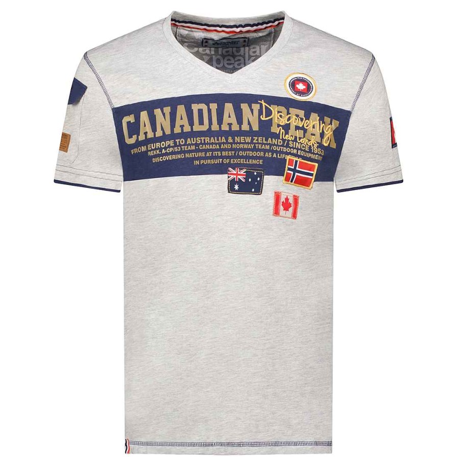 Man Canadian Peak T-Shirt | Jipeak B.Grey Men Cp Rm Men 235