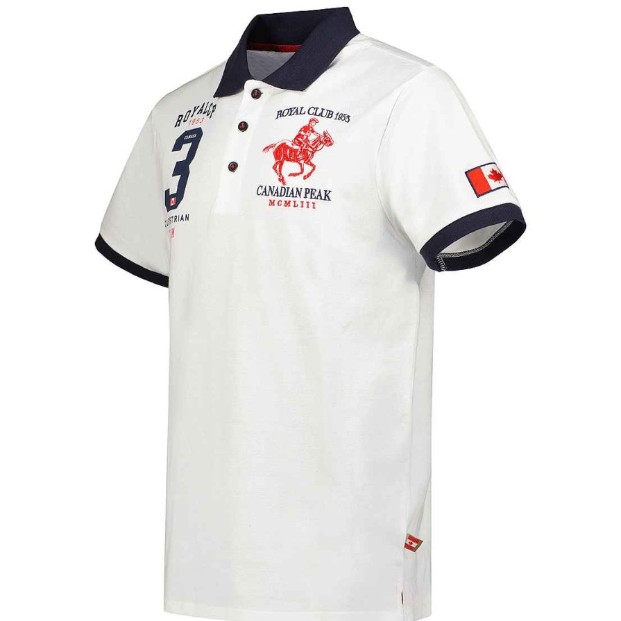 Man Canadian Peak Polo | Klubeak White Rm Men 419