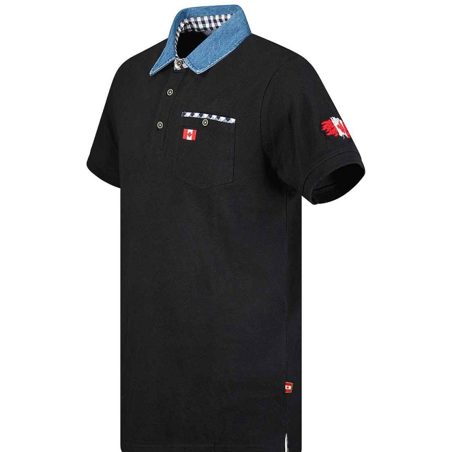 Man Canadian Peak Polo | Kerwineak Black Rm Men 419