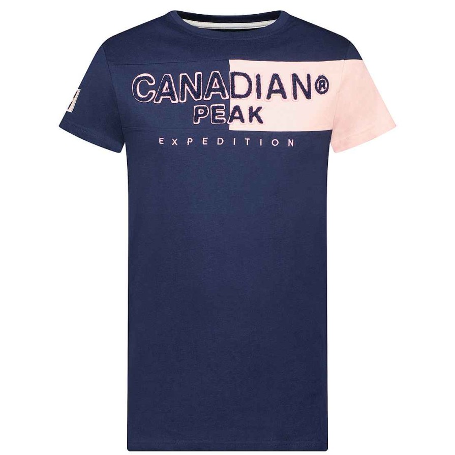 Man Canadian Peak T-Shirt | Jermaineak Navy Rm Men 235