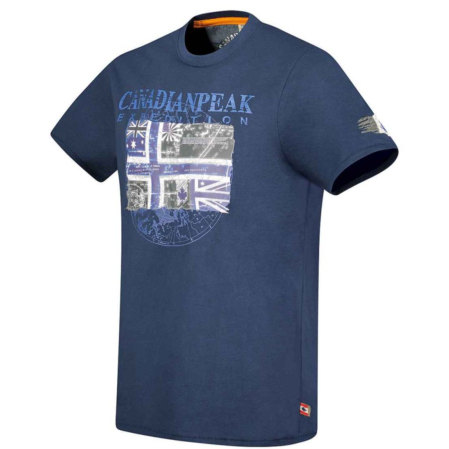 Man Canadian Peak T-Shirt | Jaloneak Navy Rm Men 249