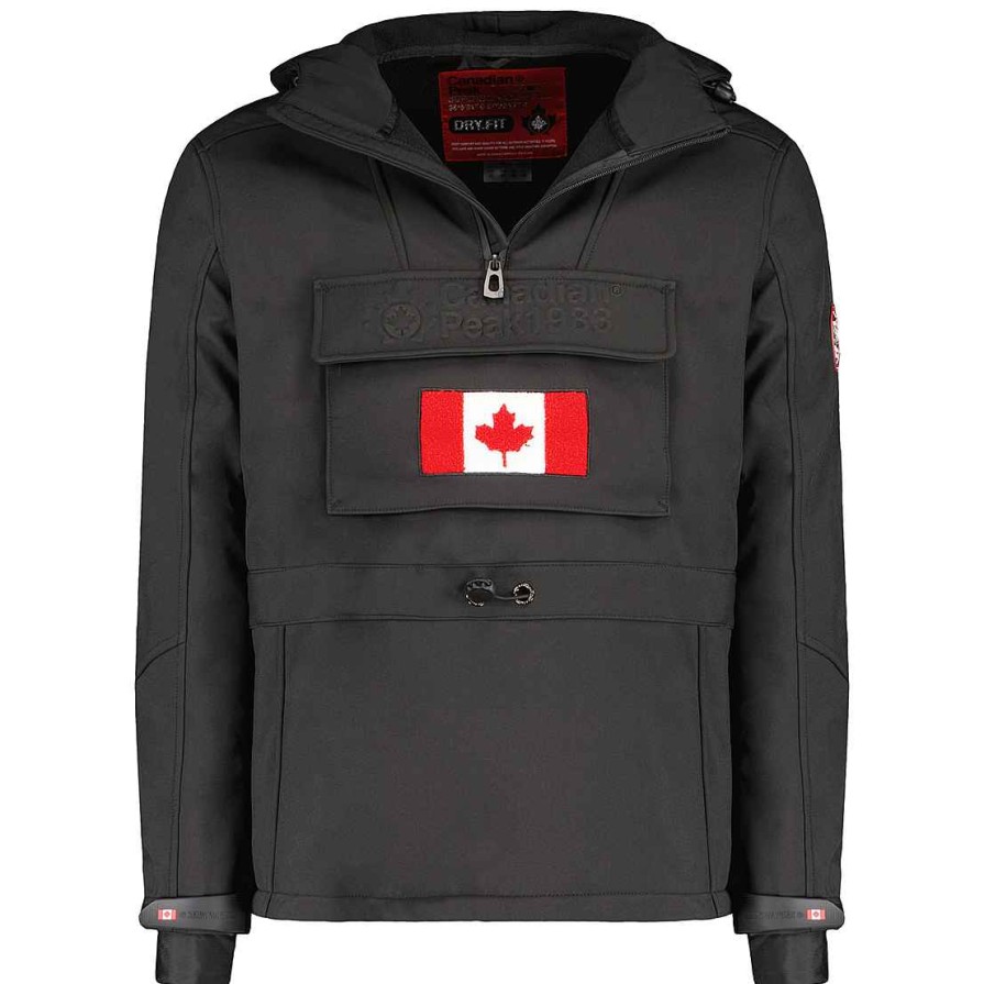 Man Canadian Peak Soft Shell | Tokano Rpt Bs Cp Black Men 005