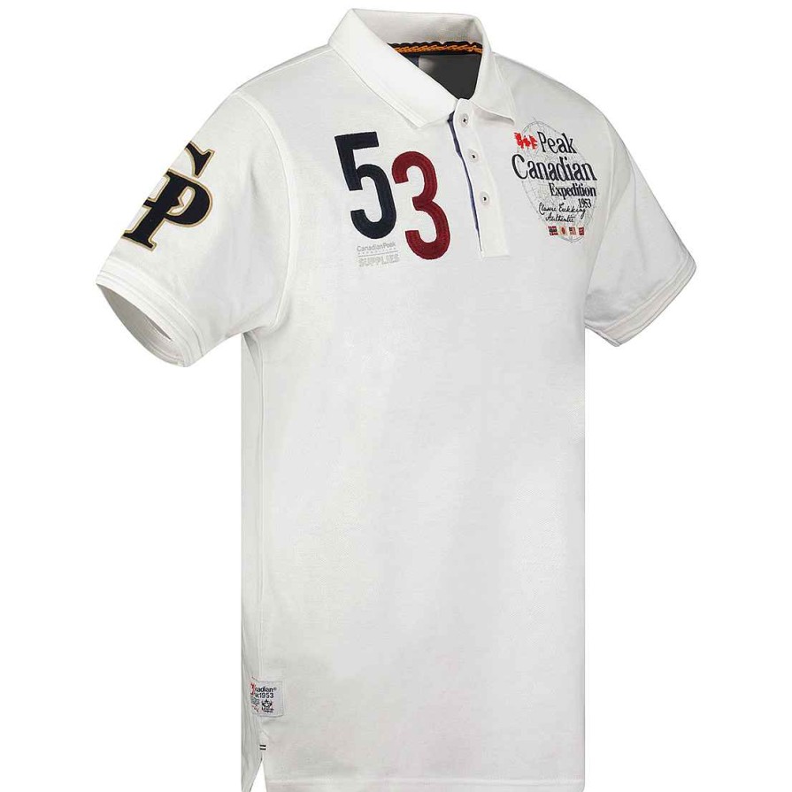 Man Canadian Peak Polo | Kelaneak White Rm Men 419