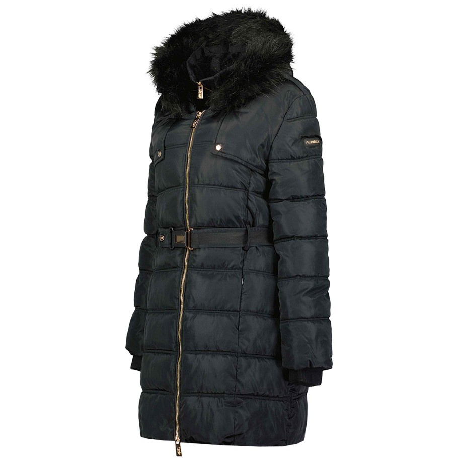 Women Canadian Peak Parka | Diamentreak Long Cp Black Bs Lady 054