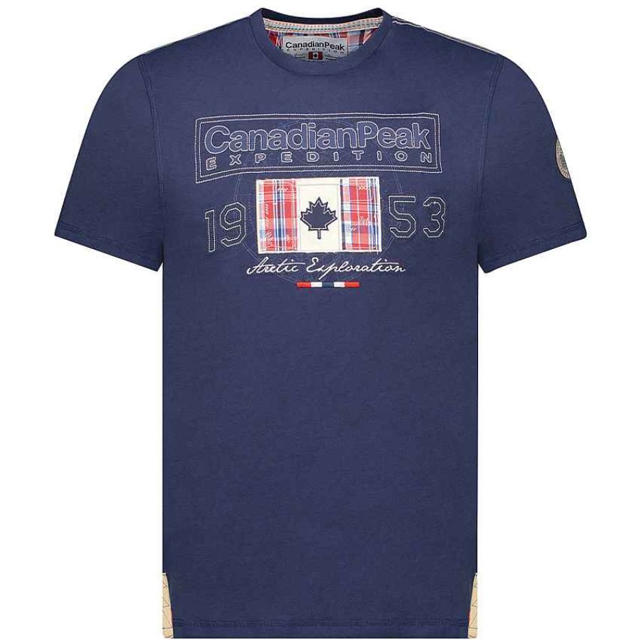 Man Canadian Peak T-Shirt | Jolympieak Navy Rm Men 235