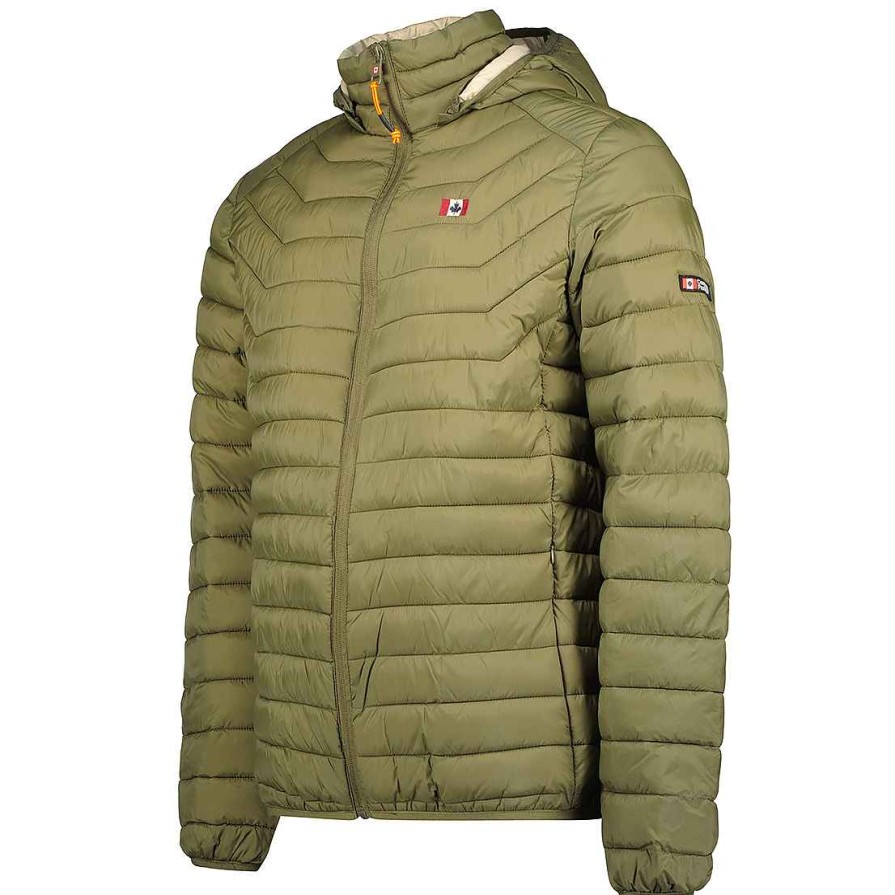 Man Canadian Peak Jacket | Astoneak Hood Khaki Men 054