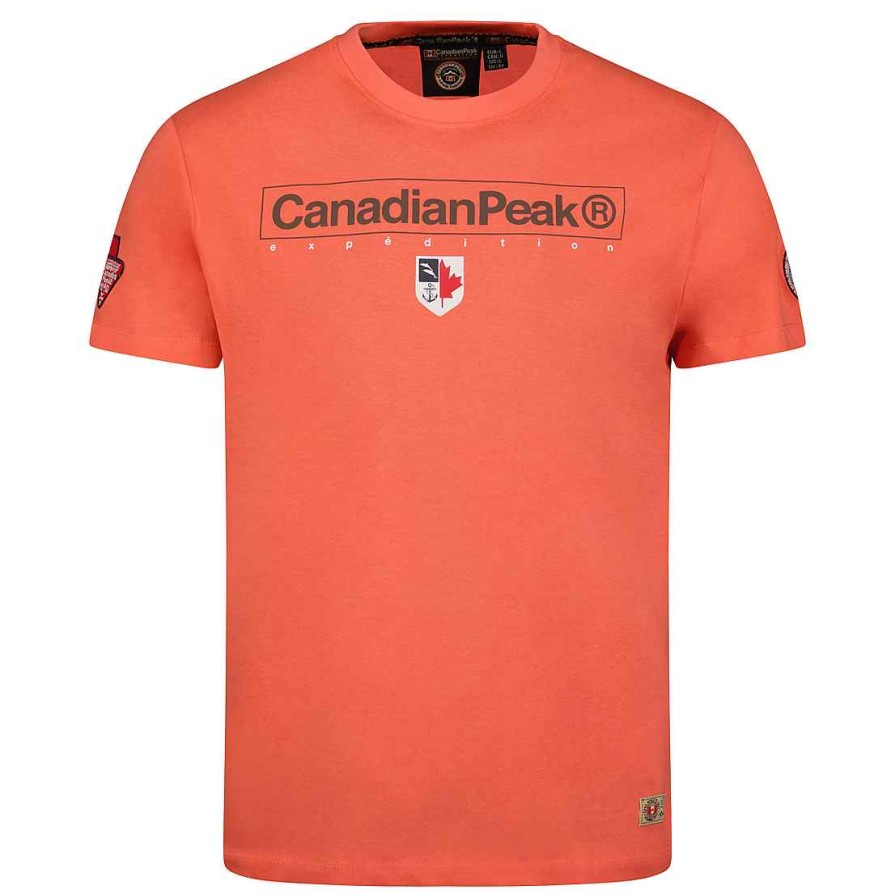 Man Canadian Peak T-Shirt | Jotruneak Coral Rm Men 249