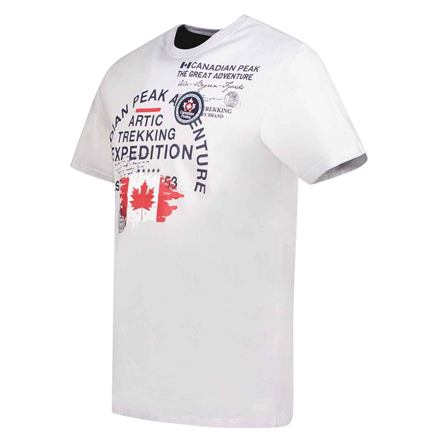 Man Canadian Peak T-Shirt | Jergeneak Light Gray Men 235