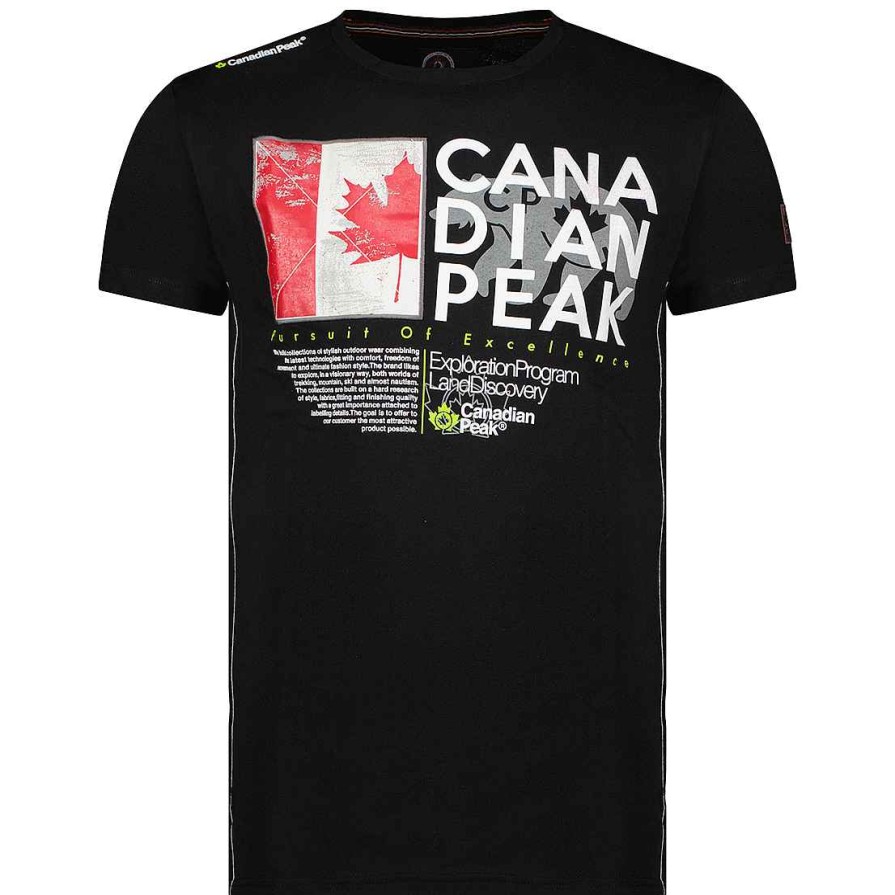 Man Canadian Peak T-Shirt | Jiltord Ss Bs Cp Black Men 100