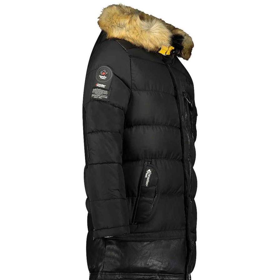 Man Canadian Peak Parka | Bustipeak Black Men 054 Rm Bs2