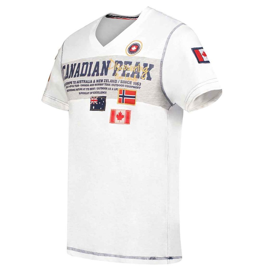 Man Canadian Peak T-Shirt | Jiseak White Rm Men 235