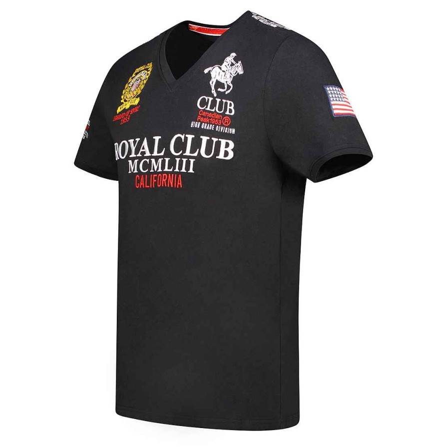 Man Canadian Peak T-Shirt | Jiseak Black Rm Men 235