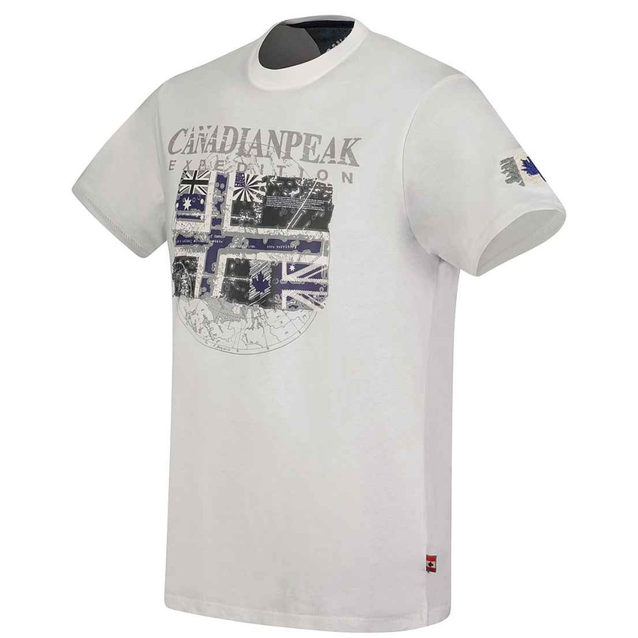 Man Canadian Peak T-Shirt | Jaloneak White Rm Men 249