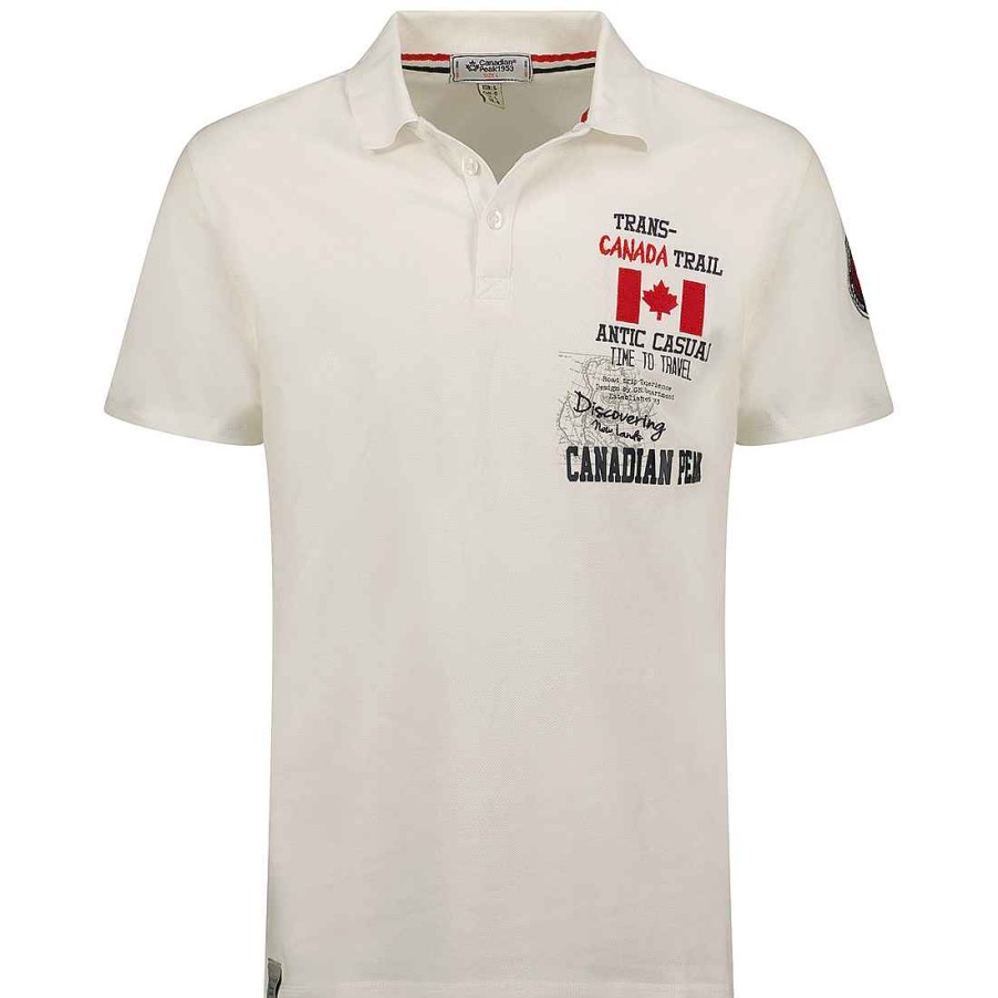 Man Canadian Peak Polo | Kantrail White Rm Cp Men 254