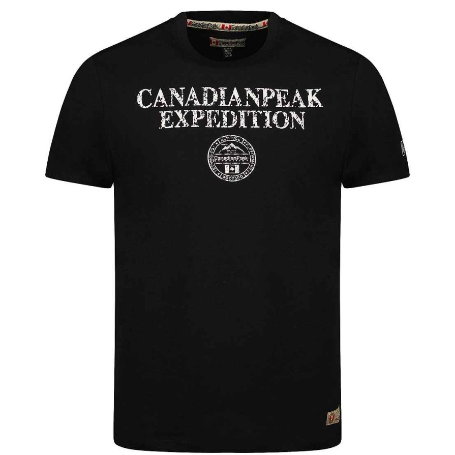 Man Canadian Peak T-Shirt | Jvickeak Black Rm Men 249