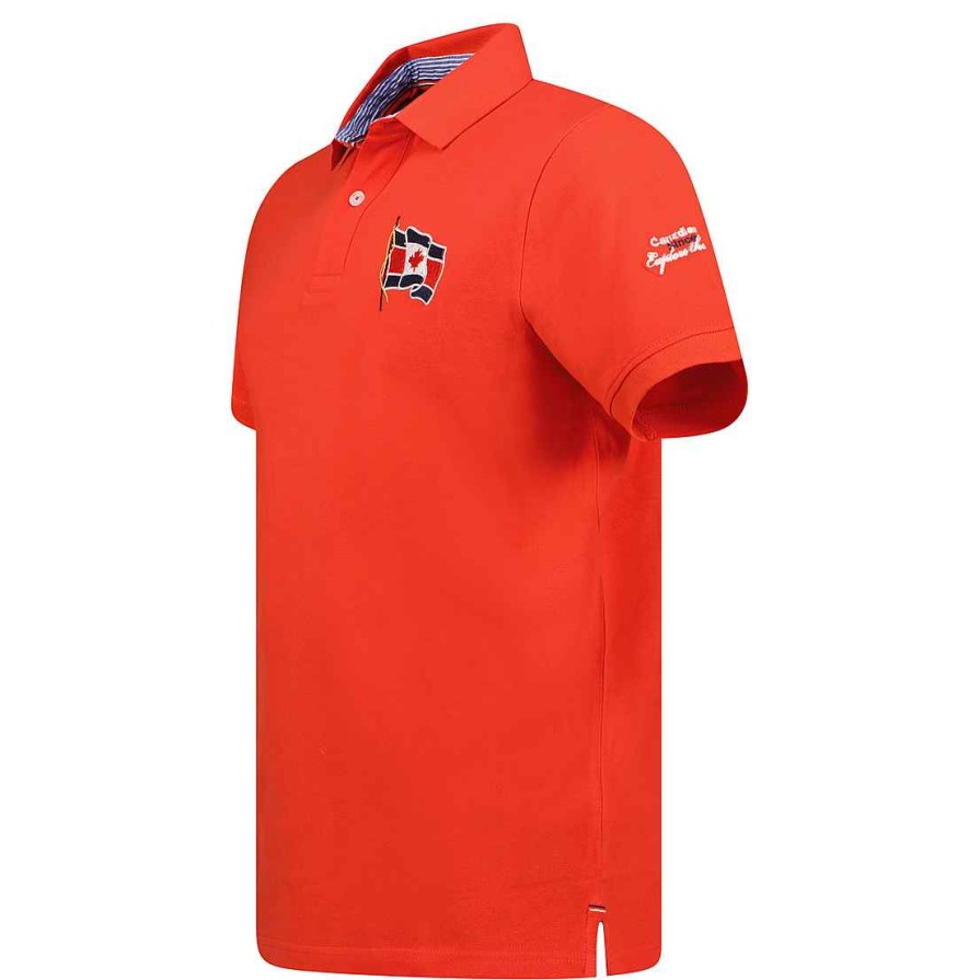 Man Canadian Peak Polo | Krooseak Red Men 235