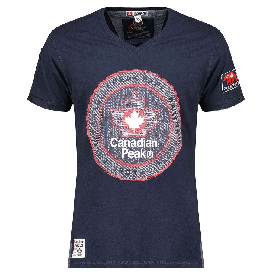 Man Canadian Peak T-Shirt | Jimothe Navy Rm Cp Men 254