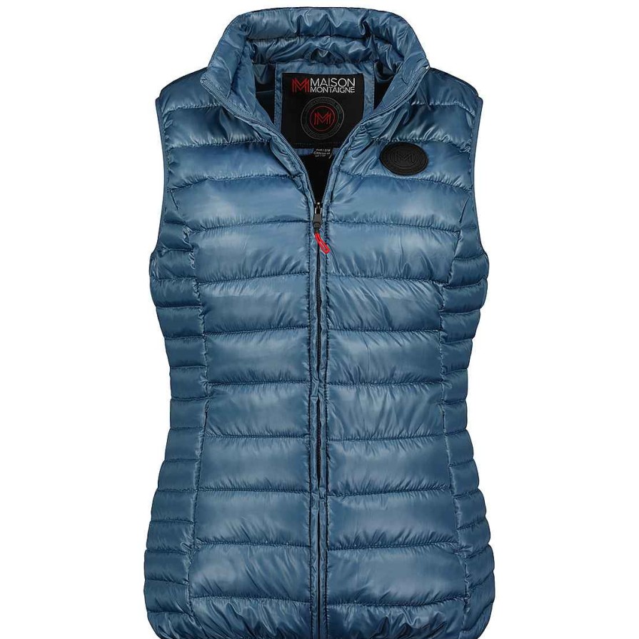 Women Canadian Peak Vest | Annemai Vest Basic Washed Blue Lady 096