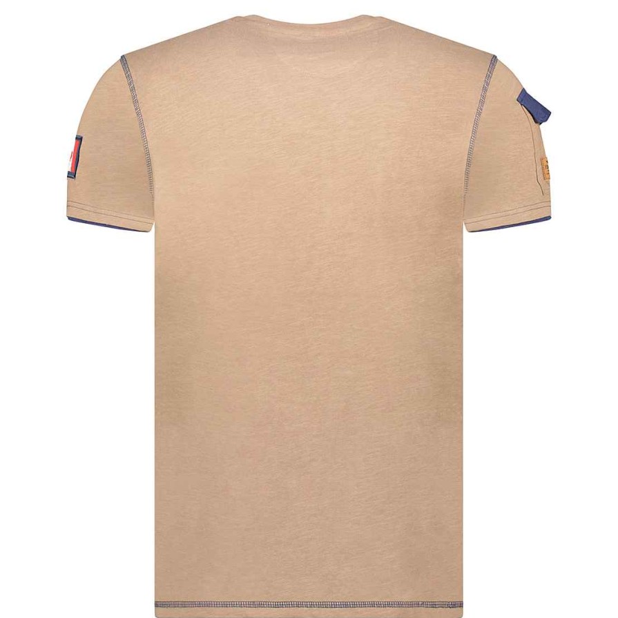 Man Canadian Peak T-Shirt | Jipeak Taupe Men Cp Rm Men 235