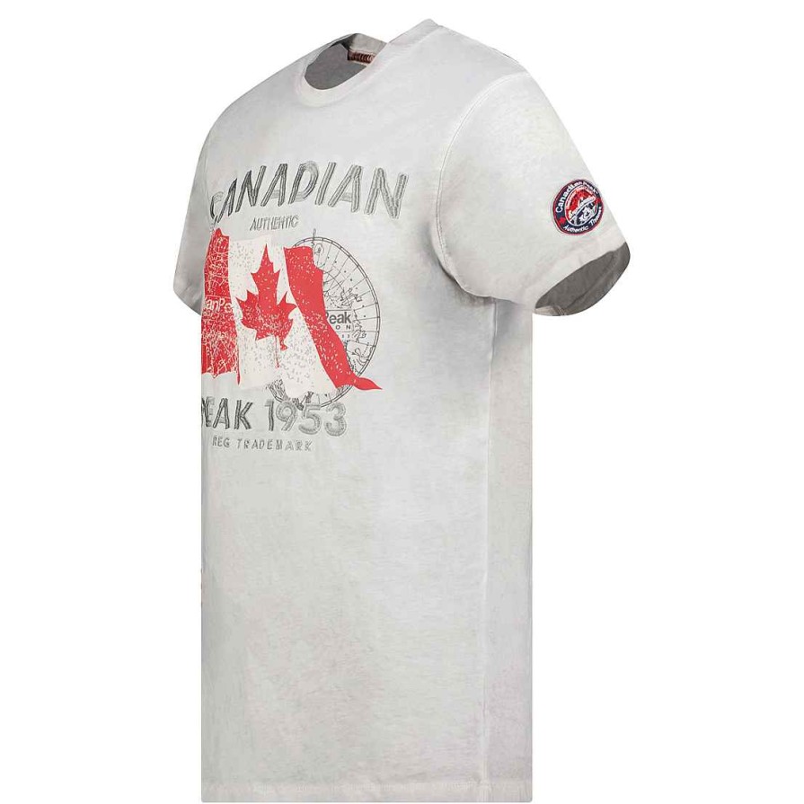 Man Canadian Peak T-Shirt | Japoreak Lgrey Rm Men 249