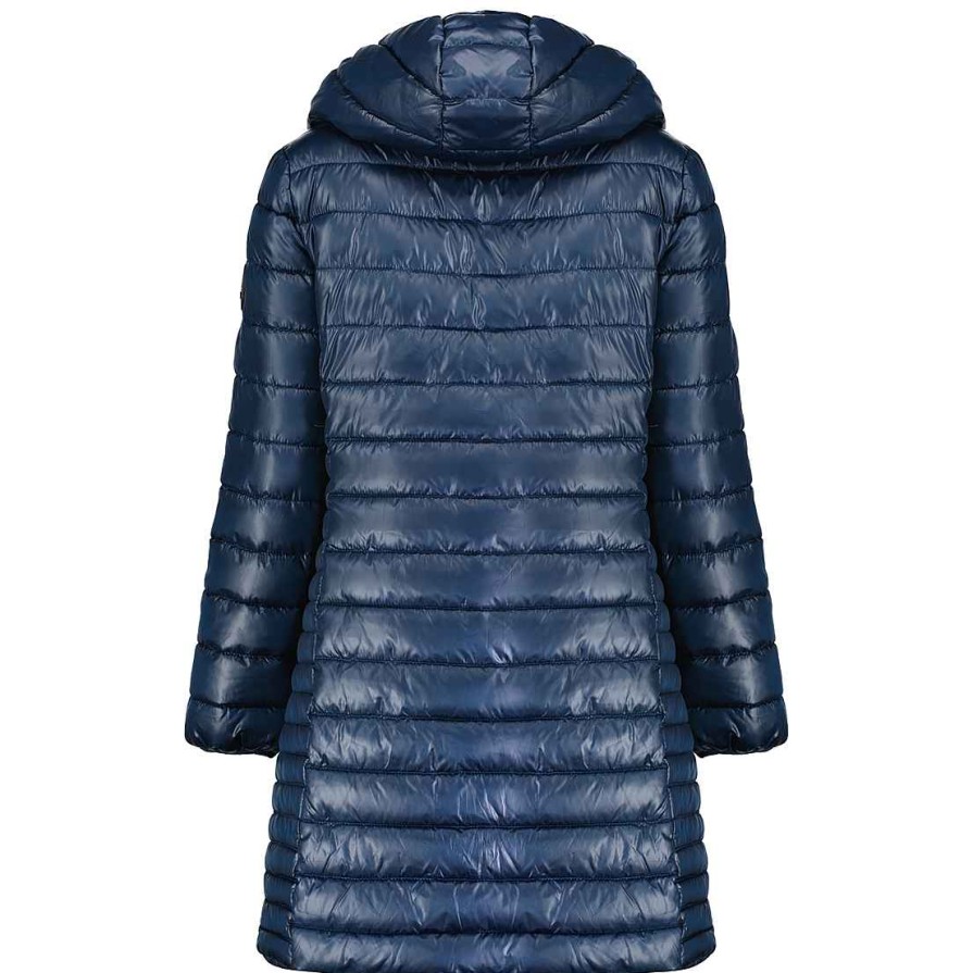 Girl Canadian Peak Jacket | Colombiana Long Hood Navy Girl 096