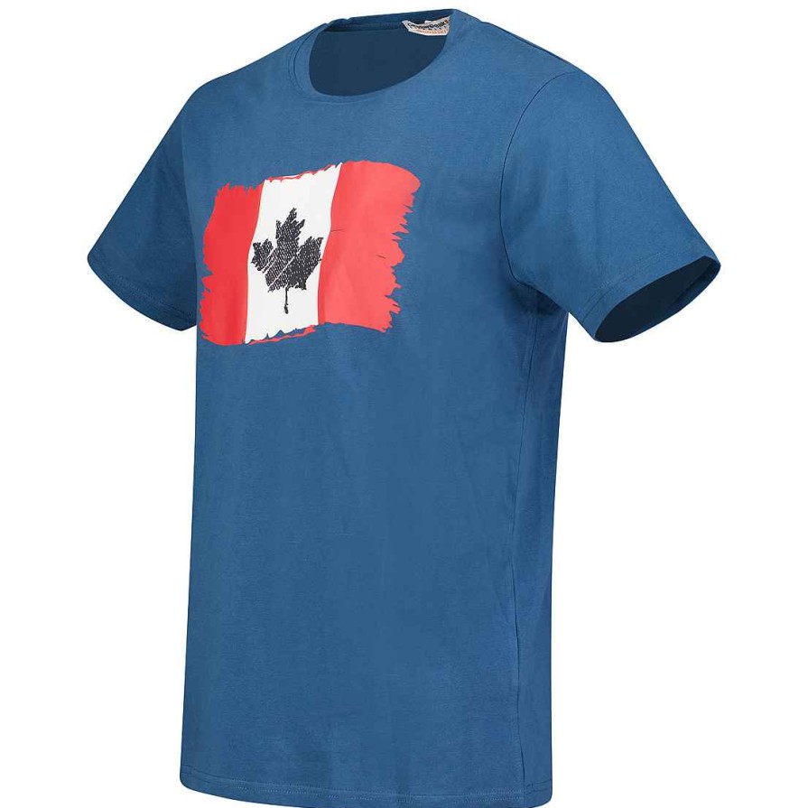 Man Canadian Peak T-Shirt | Jorenteak Blue Rm Men 254