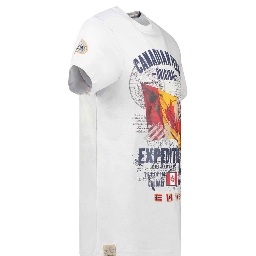 Man Canadian Peak T-Shirt | Jitcheneak Lgrey Rm Men 235