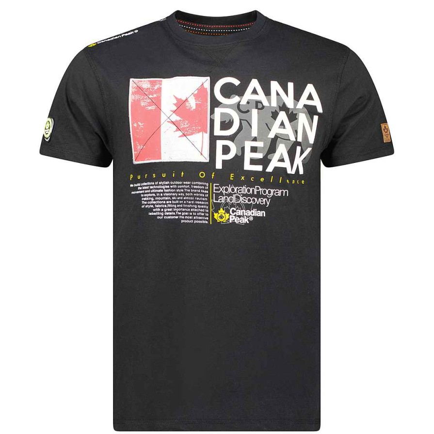 Man Canadian Peak T-Shirt | Jiltord Black Cp Rm Men 235