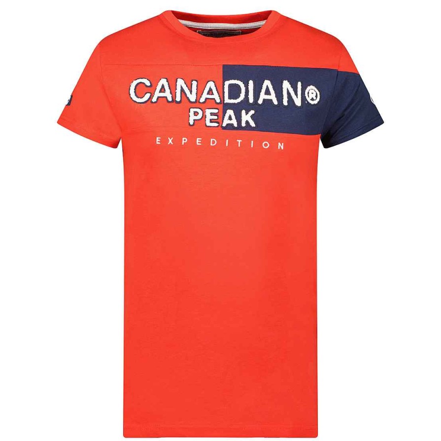 Man Canadian Peak T-Shirt | Jermaineak Red Rm Men 235