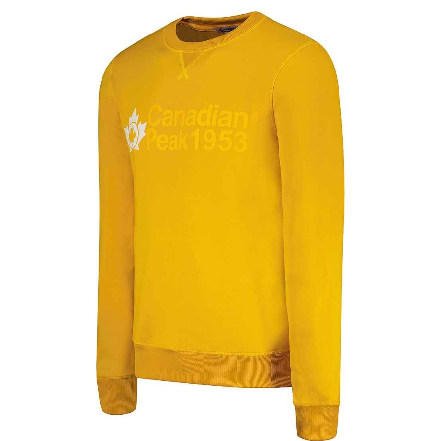 Man Canadian Peak Sweat | Ganteak Mustard Rm Men 054