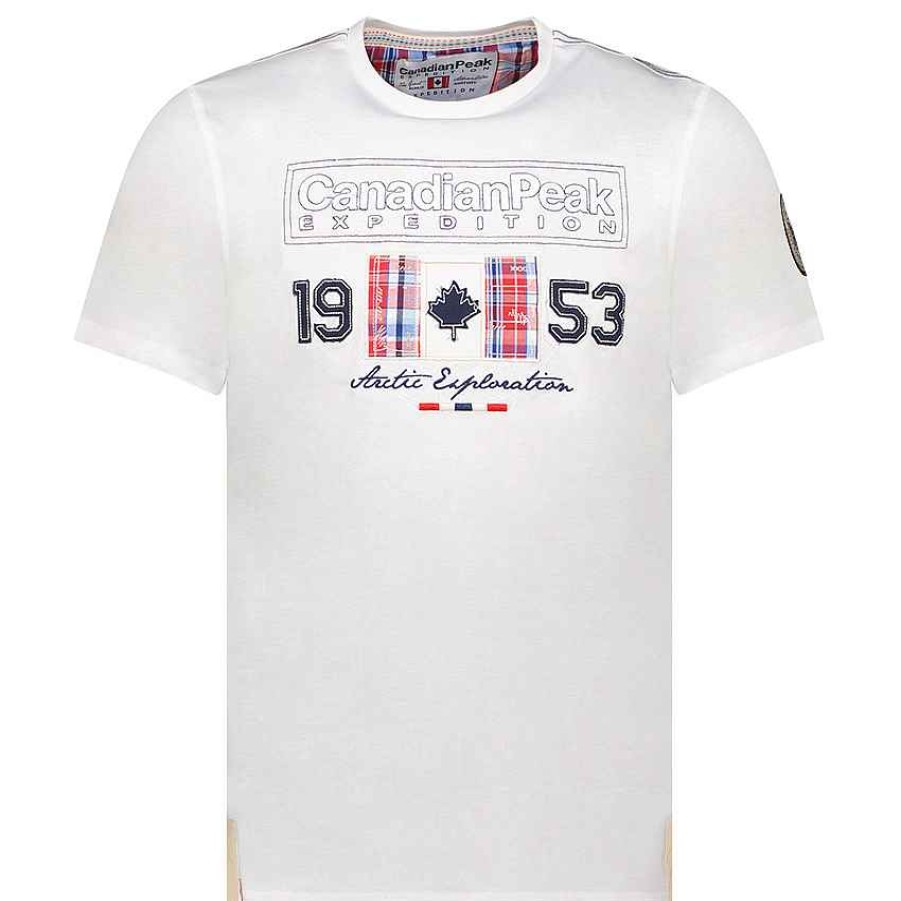 Man Canadian Peak T-Shirt | Jolympieak White Rm Men 235