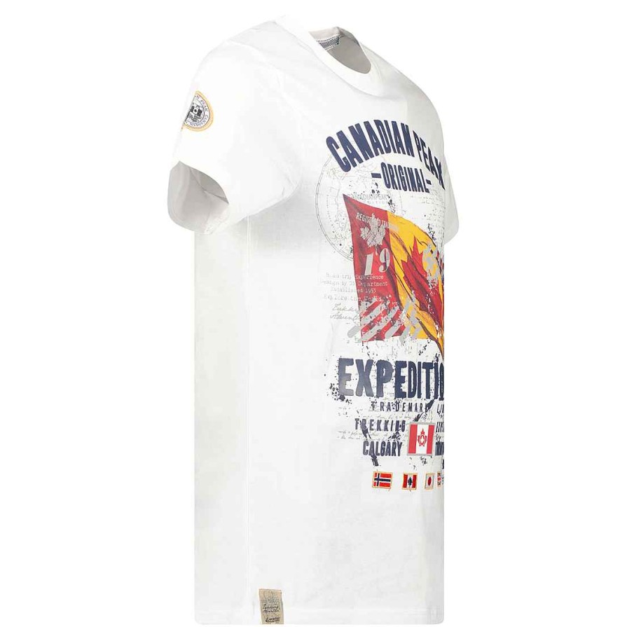 Man Canadian Peak T-Shirt | Jitcheneak White Rm Men 235