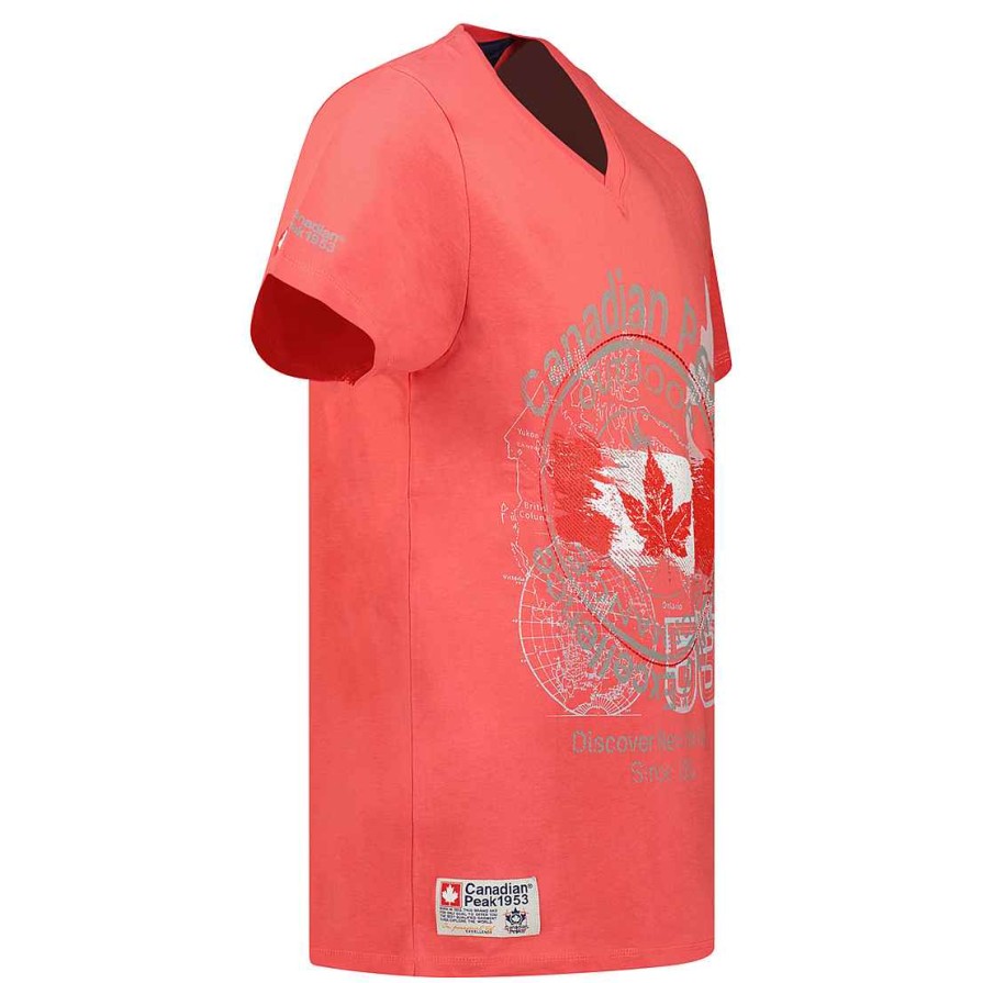 Man Canadian Peak T-Shirt | Japple Coral Men Cp Rm Men 235