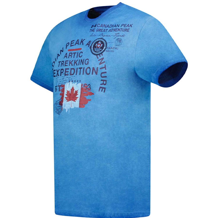 Man Canadian Peak T-Shirt | Jergeneak Royal Blue Men 235